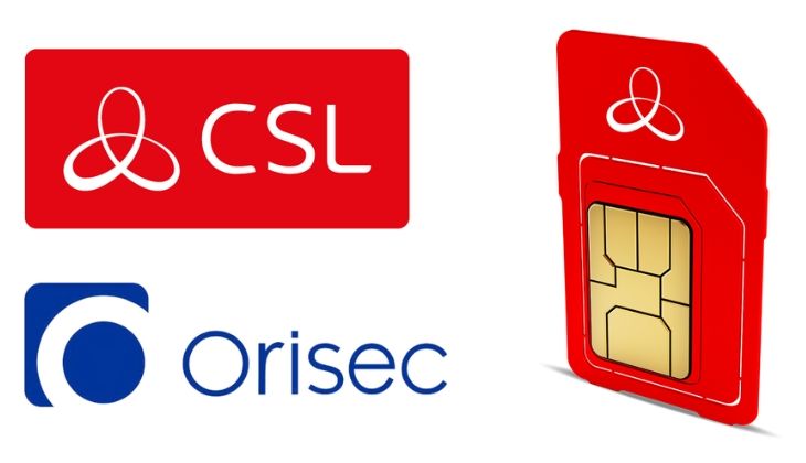 orisec and csl group logo next to sim graphic